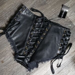 Hardstyle Witch Lace-up Shorts